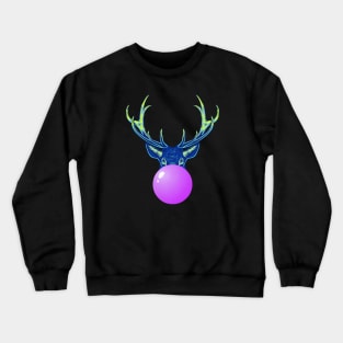 Purple Bubblegum Reindeer Crewneck Sweatshirt